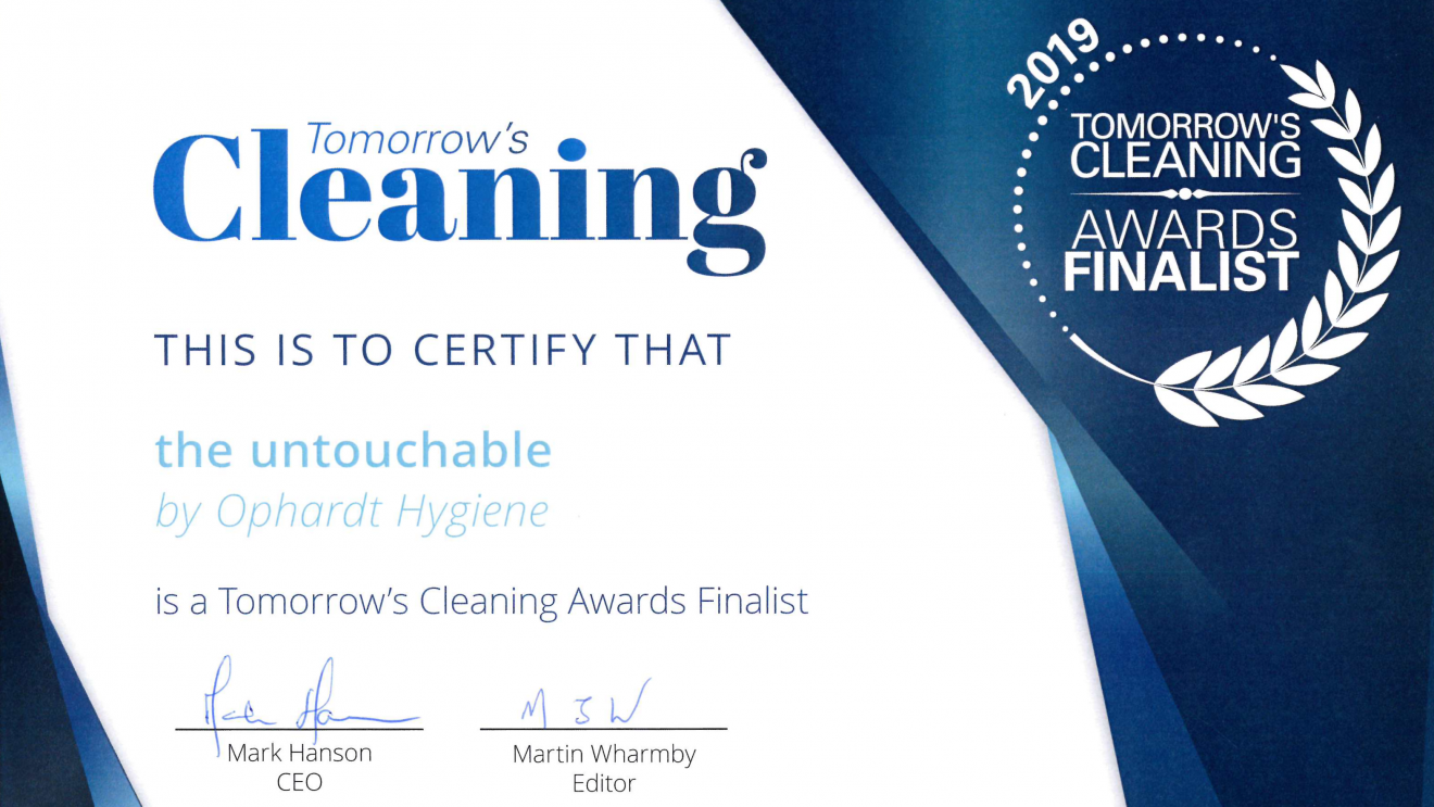 The untouchable Nominated again! Tomorrow`s Cleaning Award 2019