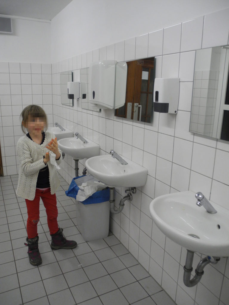 The handwashing challenges in one school washroom.